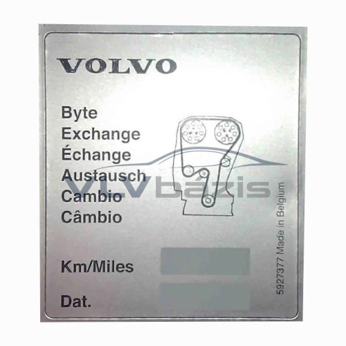 Volvo gyári alkatrészek, Volvo 5927377 vezérlés matrica
