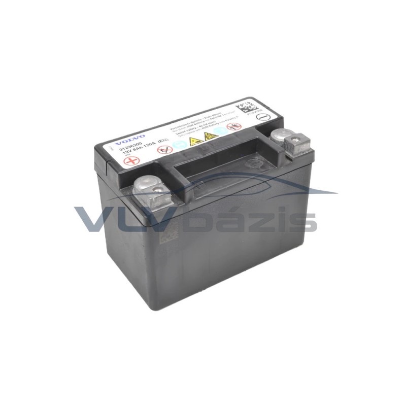 Volvo 8Ah/120A kiegészítő akkumulátor 31296300, Volvo start-stop rendszerű modellekhez.